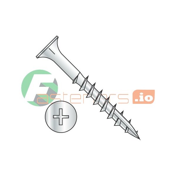 Newport Fasteners Wood Screw, #8, 1 in, Zinc Plated Steel Flat Head Phillips Drive, 10500 PK 989999 - main